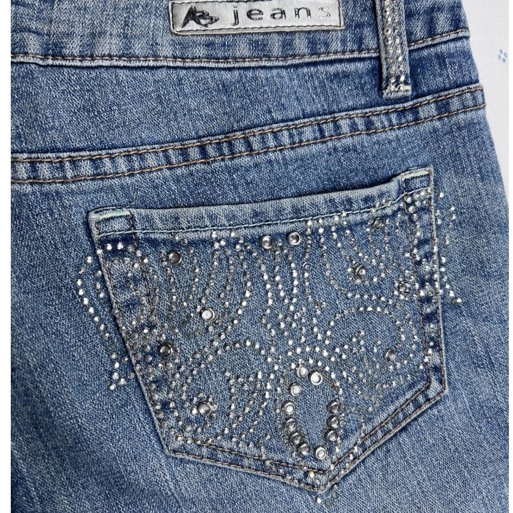 Y2K Jeans Rhinestone Embellished Bootcut Jeans size 11 Denim Womens